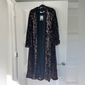 Free People Vintage velvet leopard jacket never worn NWT